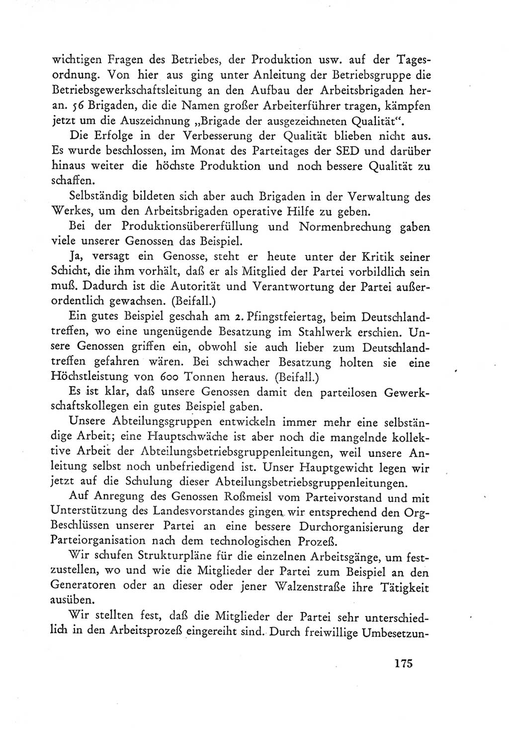 Protokoll der Verhandlungen des Ⅲ. Parteitages der Sozialistischen Einheitspartei Deutschlands (SED) [Deutsche Demokratische Republik (DDR)] 1950, Band 1, Seite 175 (Prot. Verh. Ⅲ. PT SED DDR 1950, Bd. 1, S. 175)