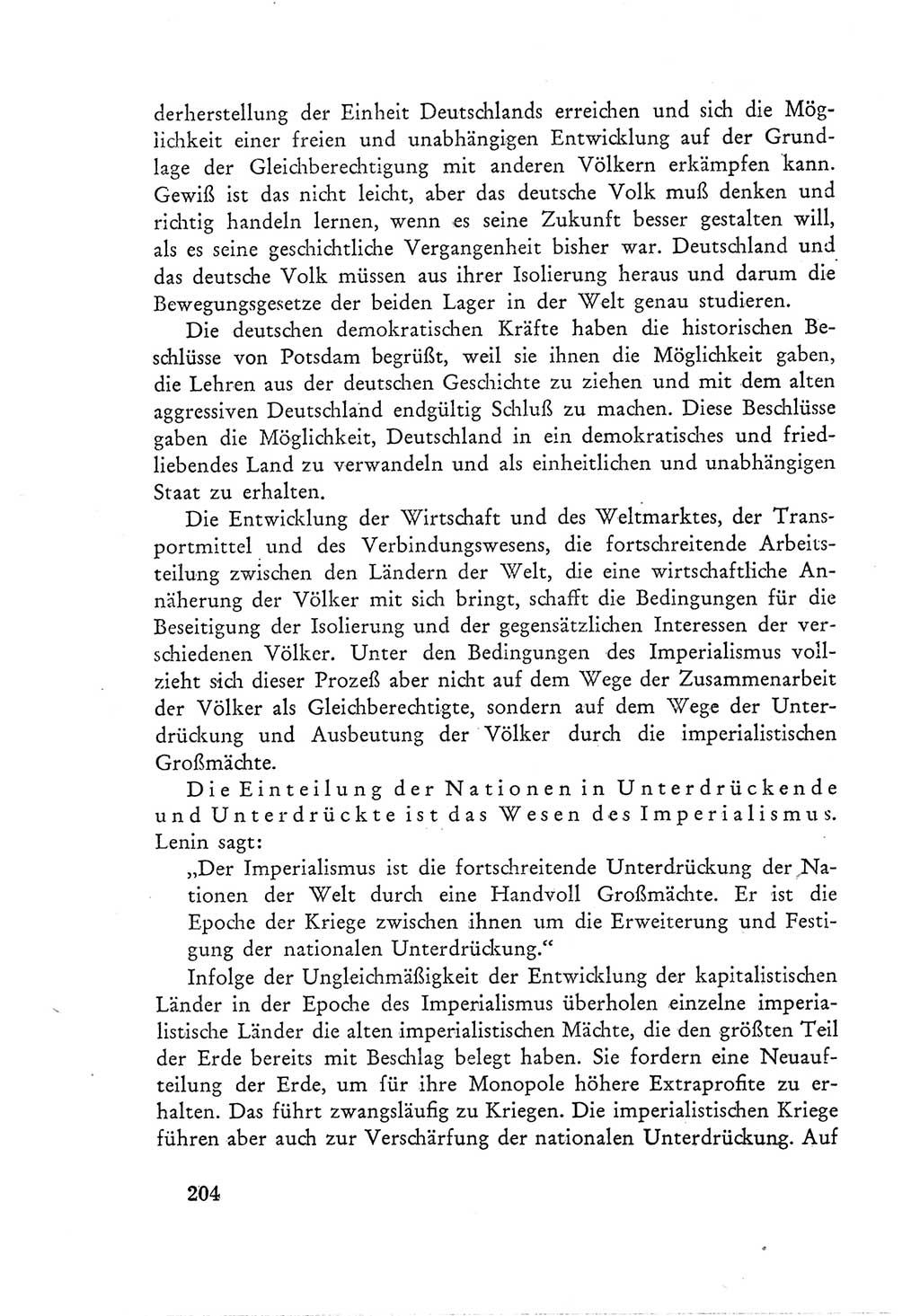 Protokoll der Verhandlungen des Ⅲ. Parteitages der Sozialistischen Einheitspartei Deutschlands (SED) [Deutsche Demokratische Republik (DDR)] 1950, Band 1, Seite 204 (Prot. Verh. Ⅲ. PT SED DDR 1950, Bd. 1, S. 204)