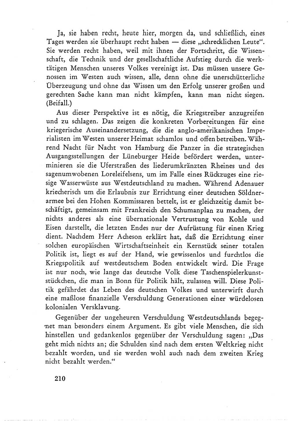 Protokoll der Verhandlungen des Ⅲ. Parteitages der Sozialistischen Einheitspartei Deutschlands (SED) [Deutsche Demokratische Republik (DDR)] 1950, Band 1, Seite 210 (Prot. Verh. Ⅲ. PT SED DDR 1950, Bd. 1, S. 210)