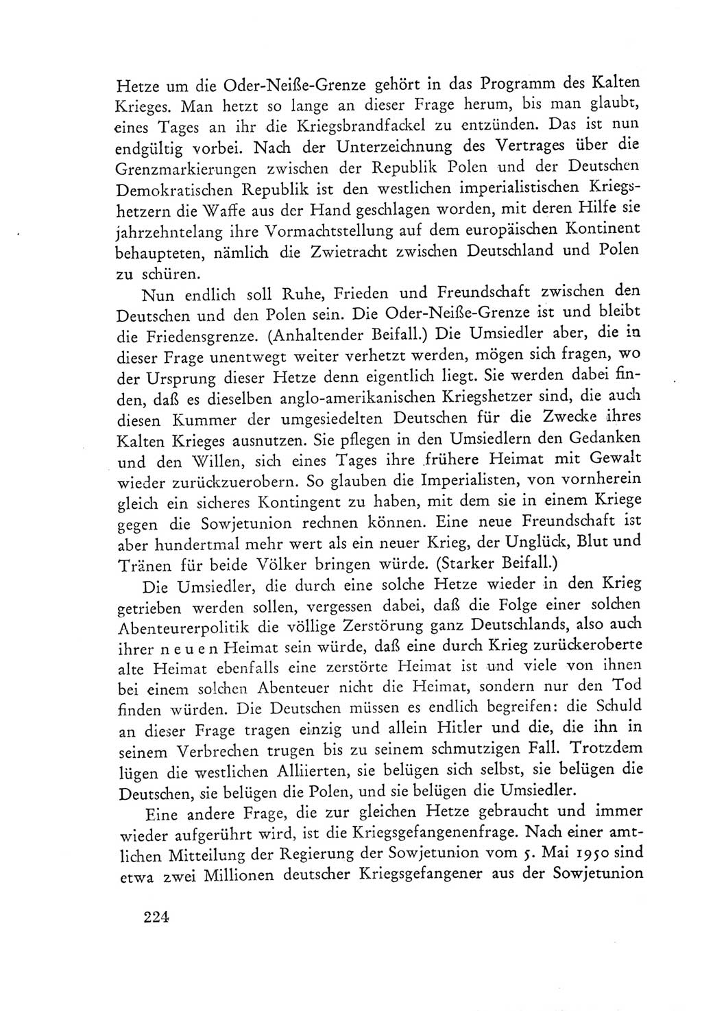 Protokoll der Verhandlungen des Ⅲ. Parteitages der Sozialistischen Einheitspartei Deutschlands (SED) [Deutsche Demokratische Republik (DDR)] 1950, Band 1, Seite 224 (Prot. Verh. Ⅲ. PT SED DDR 1950, Bd. 1, S. 224)