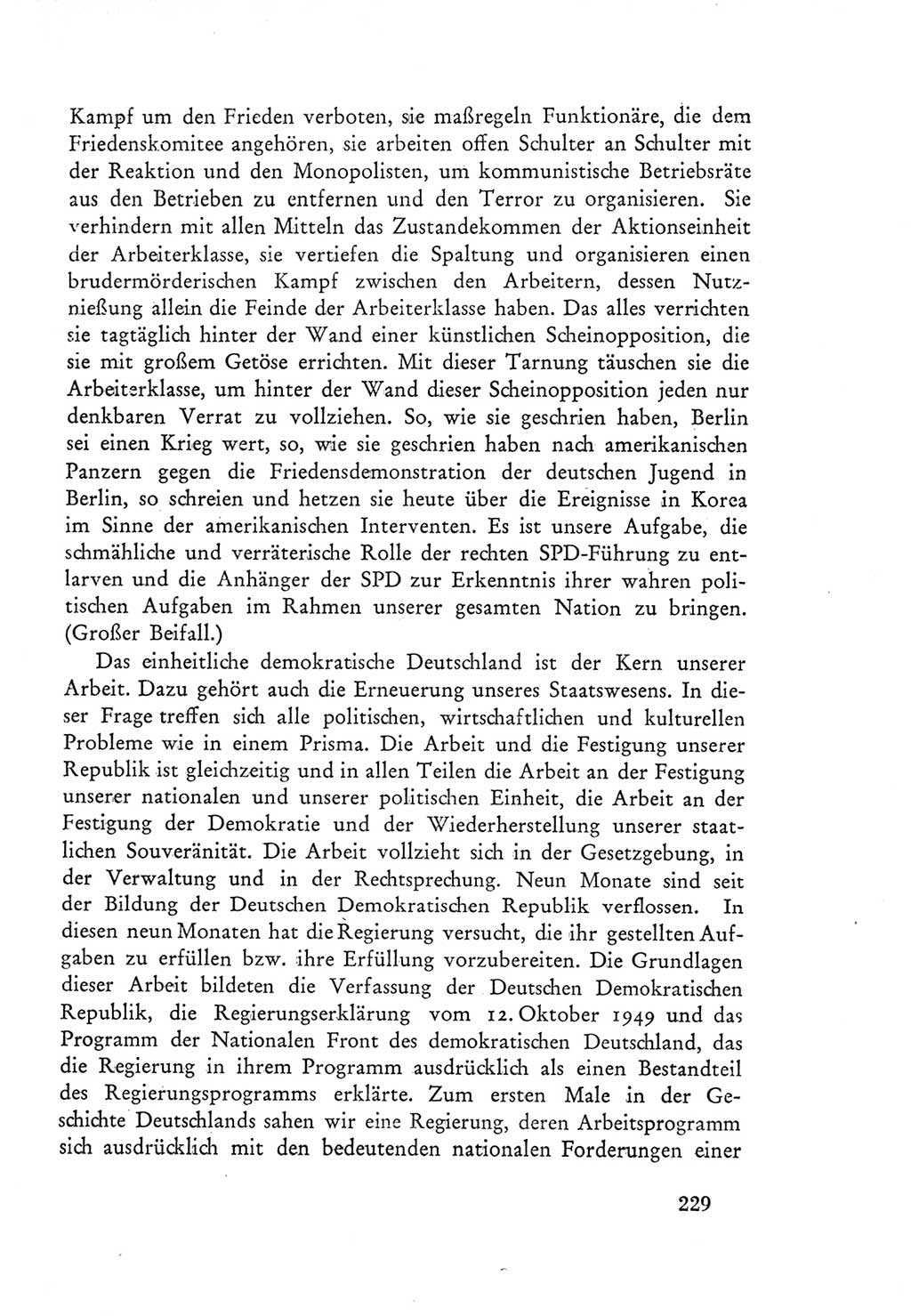 Protokoll der Verhandlungen des Ⅲ. Parteitages der Sozialistischen Einheitspartei Deutschlands (SED) [Deutsche Demokratische Republik (DDR)] 1950, Band 1, Seite 229 (Prot. Verh. Ⅲ. PT SED DDR 1950, Bd. 1, S. 229)