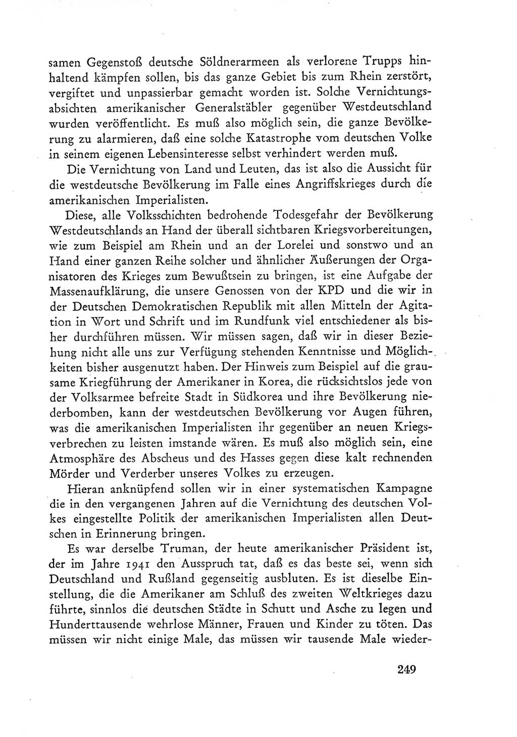 Protokoll der Verhandlungen des Ⅲ. Parteitages der Sozialistischen Einheitspartei Deutschlands (SED) [Deutsche Demokratische Republik (DDR)] 1950, Band 1, Seite 249 (Prot. Verh. Ⅲ. PT SED DDR 1950, Bd. 1, S. 249)