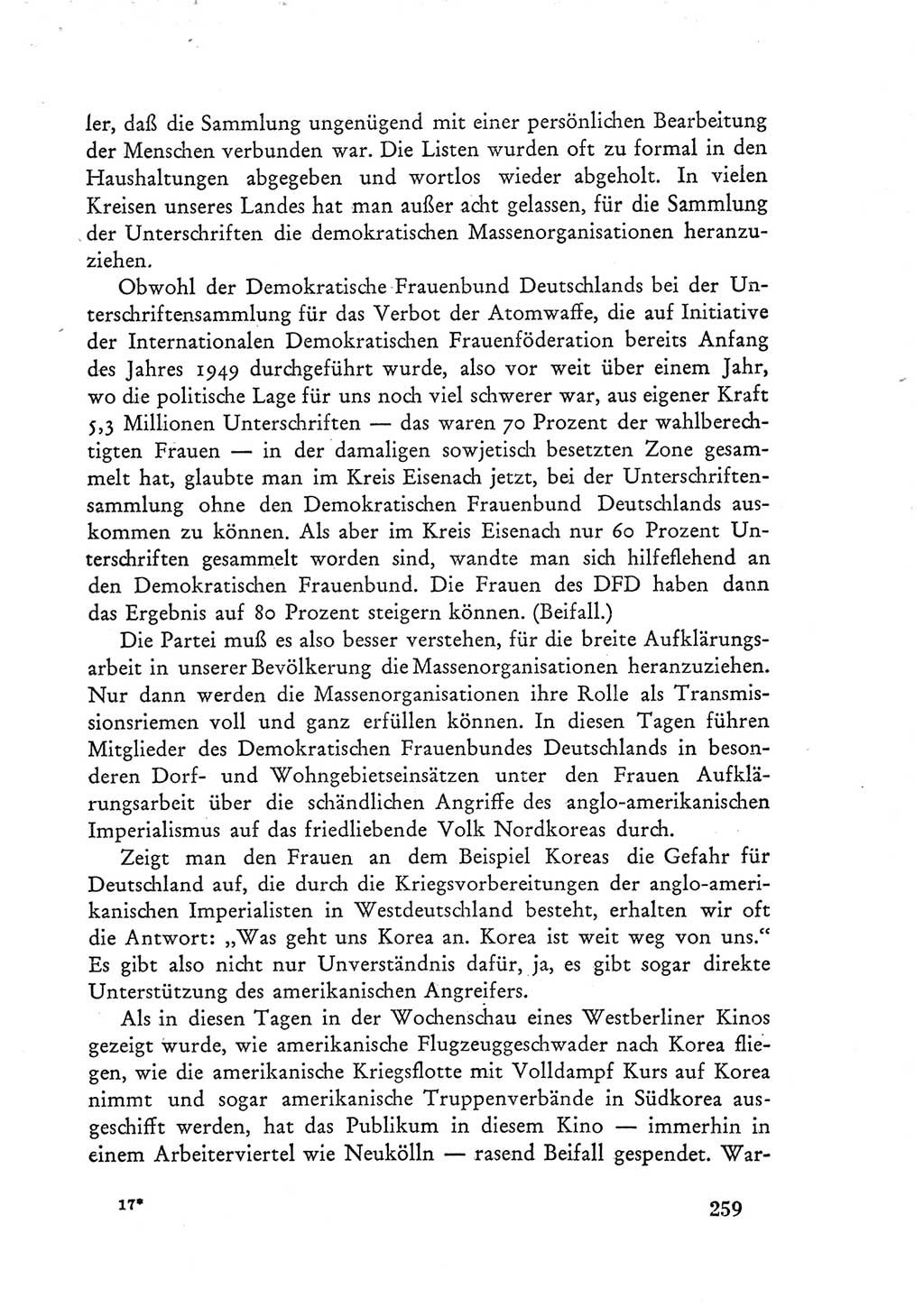Protokoll der Verhandlungen des Ⅲ. Parteitages der Sozialistischen Einheitspartei Deutschlands (SED) [Deutsche Demokratische Republik (DDR)] 1950, Band 1, Seite 259 (Prot. Verh. Ⅲ. PT SED DDR 1950, Bd. 1, S. 259)