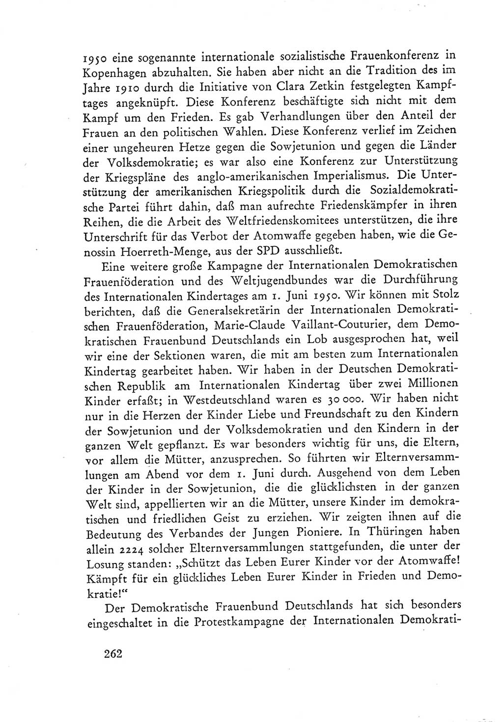 Protokoll der Verhandlungen des Ⅲ. Parteitages der Sozialistischen Einheitspartei Deutschlands (SED) [Deutsche Demokratische Republik (DDR)] 1950, Band 1, Seite 262 (Prot. Verh. Ⅲ. PT SED DDR 1950, Bd. 1, S. 262)
