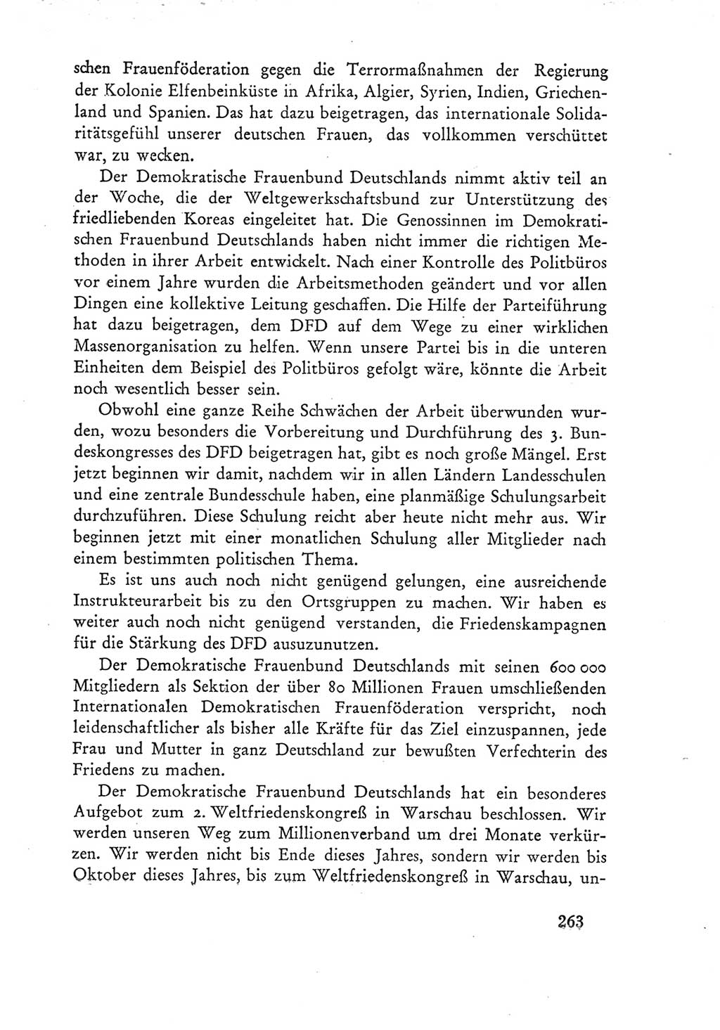 Protokoll der Verhandlungen des Ⅲ. Parteitages der Sozialistischen Einheitspartei Deutschlands (SED) [Deutsche Demokratische Republik (DDR)] 1950, Band 1, Seite 263 (Prot. Verh. Ⅲ. PT SED DDR 1950, Bd. 1, S. 263)