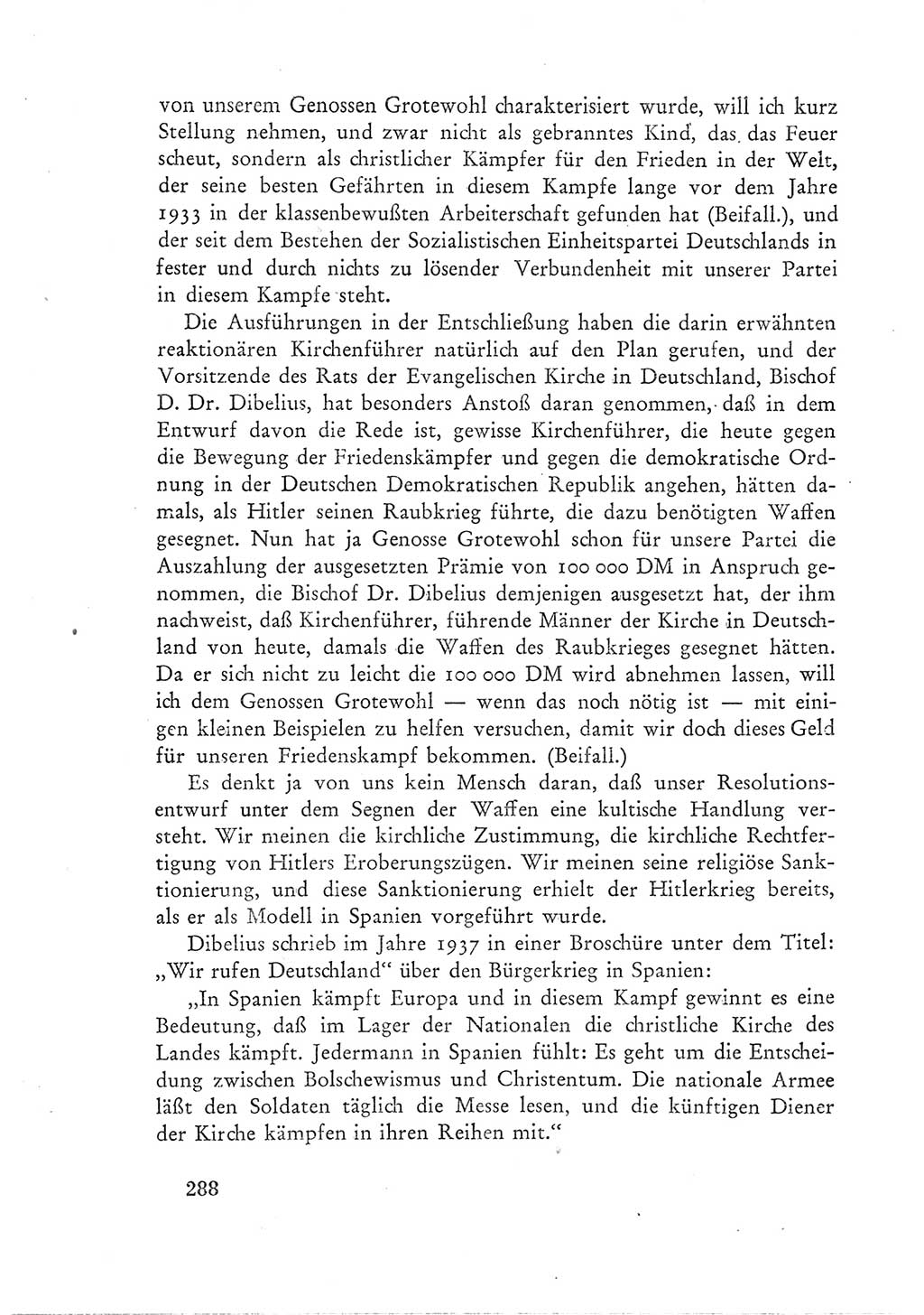 Protokoll der Verhandlungen des Ⅲ. Parteitages der Sozialistischen Einheitspartei Deutschlands (SED) [Deutsche Demokratische Republik (DDR)] 1950, Band 1, Seite 288 (Prot. Verh. Ⅲ. PT SED DDR 1950, Bd. 1, S. 288)