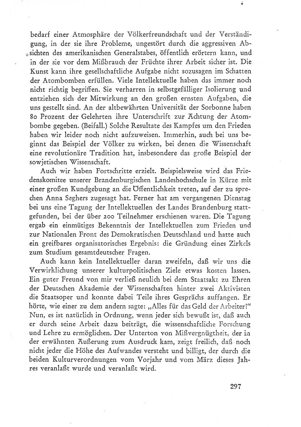 Protokoll der Verhandlungen des Ⅲ. Parteitages der Sozialistischen Einheitspartei Deutschlands (SED) [Deutsche Demokratische Republik (DDR)] 1950, Band 1, Seite 297 (Prot. Verh. Ⅲ. PT SED DDR 1950, Bd. 1, S. 297)