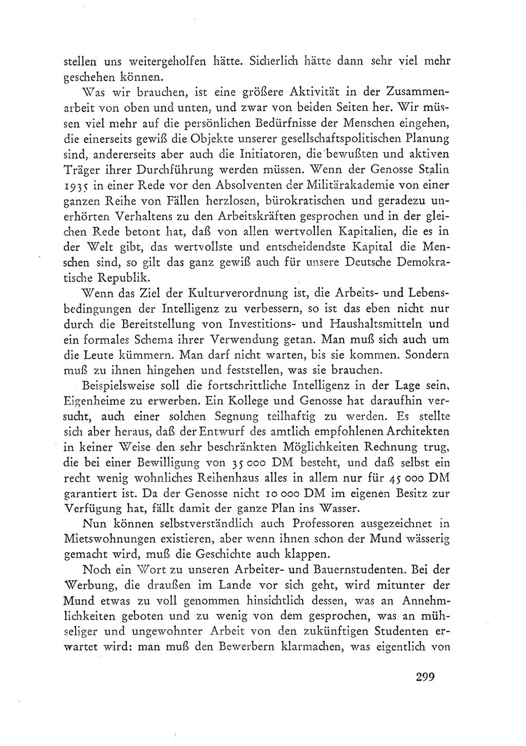 Protokoll der Verhandlungen des Ⅲ. Parteitages der Sozialistischen Einheitspartei Deutschlands (SED) [Deutsche Demokratische Republik (DDR)] 1950, Band 1, Seite 299 (Prot. Verh. Ⅲ. PT SED DDR 1950, Bd. 1, S. 299)