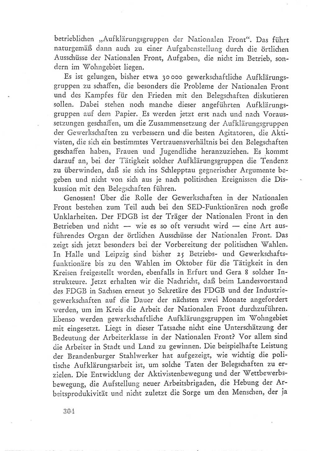 Protokoll der Verhandlungen des Ⅲ. Parteitages der Sozialistischen Einheitspartei Deutschlands (SED) [Deutsche Demokratische Republik (DDR)] 1950, Band 1, Seite 304 (Prot. Verh. Ⅲ. PT SED DDR 1950, Bd. 1, S. 304)