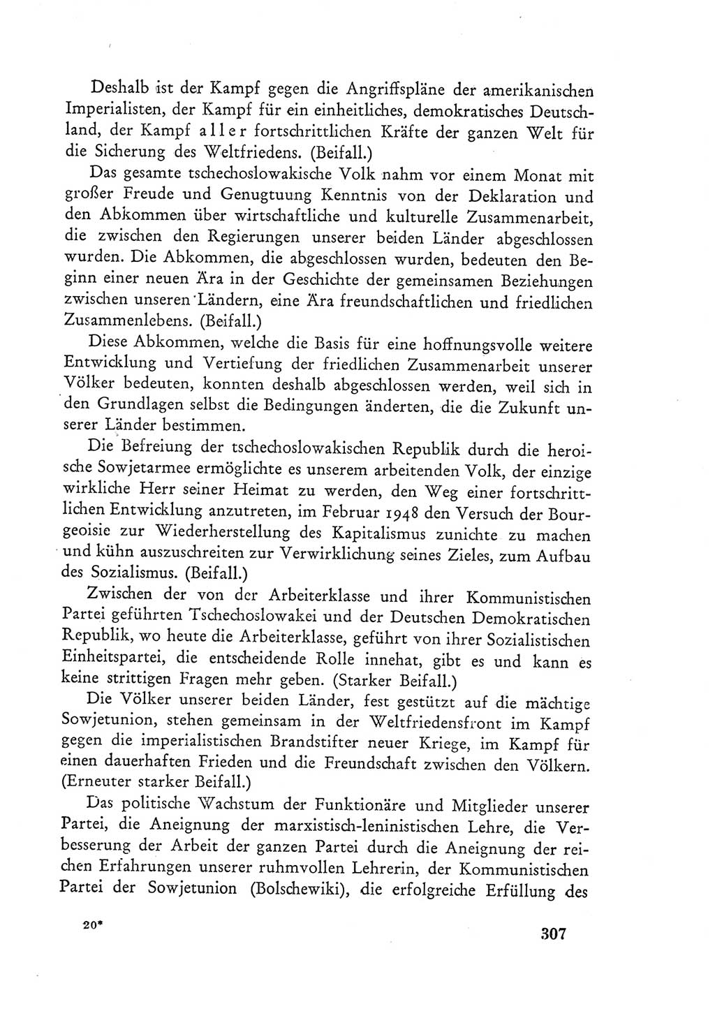 Protokoll der Verhandlungen des Ⅲ. Parteitages der Sozialistischen Einheitspartei Deutschlands (SED) [Deutsche Demokratische Republik (DDR)] 1950, Band 1, Seite 307 (Prot. Verh. Ⅲ. PT SED DDR 1950, Bd. 1, S. 307)