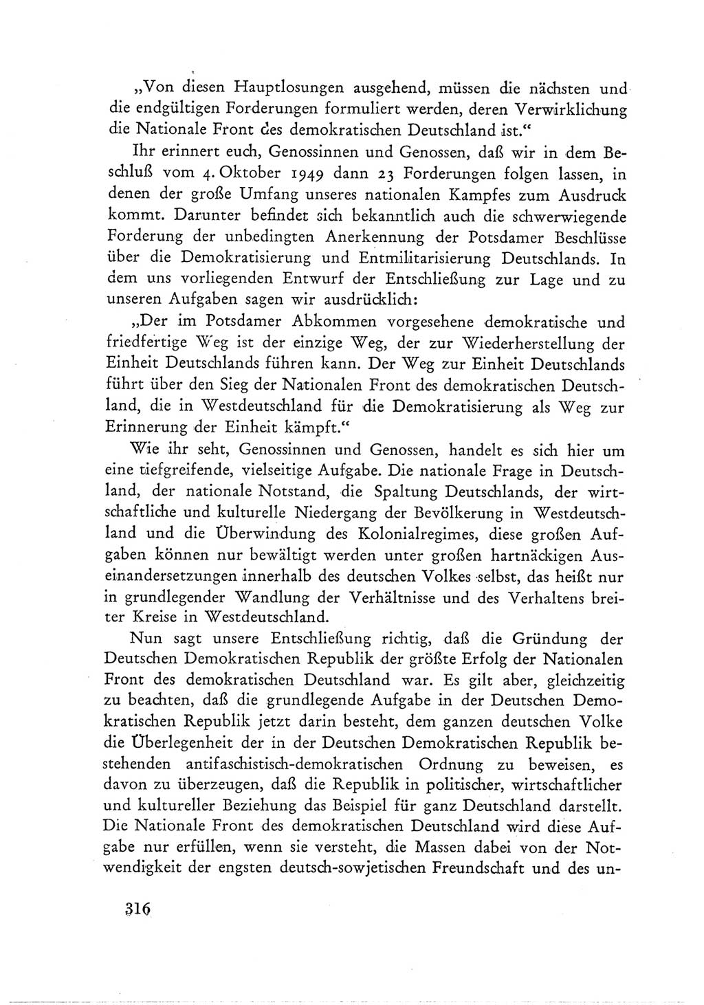 Protokoll der Verhandlungen des Ⅲ. Parteitages der Sozialistischen Einheitspartei Deutschlands (SED) [Deutsche Demokratische Republik (DDR)] 1950, Band 1, Seite 316 (Prot. Verh. Ⅲ. PT SED DDR 1950, Bd. 1, S. 316)
