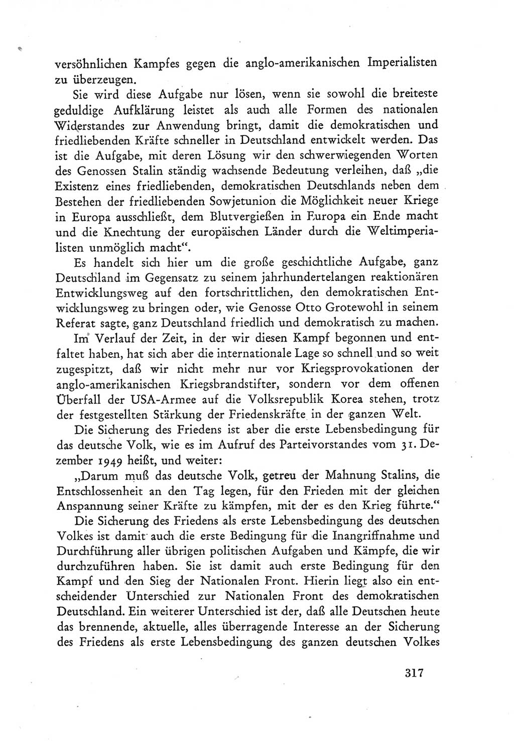 Protokoll der Verhandlungen des Ⅲ. Parteitages der Sozialistischen Einheitspartei Deutschlands (SED) [Deutsche Demokratische Republik (DDR)] 1950, Band 1, Seite 317 (Prot. Verh. Ⅲ. PT SED DDR 1950, Bd. 1, S. 317)