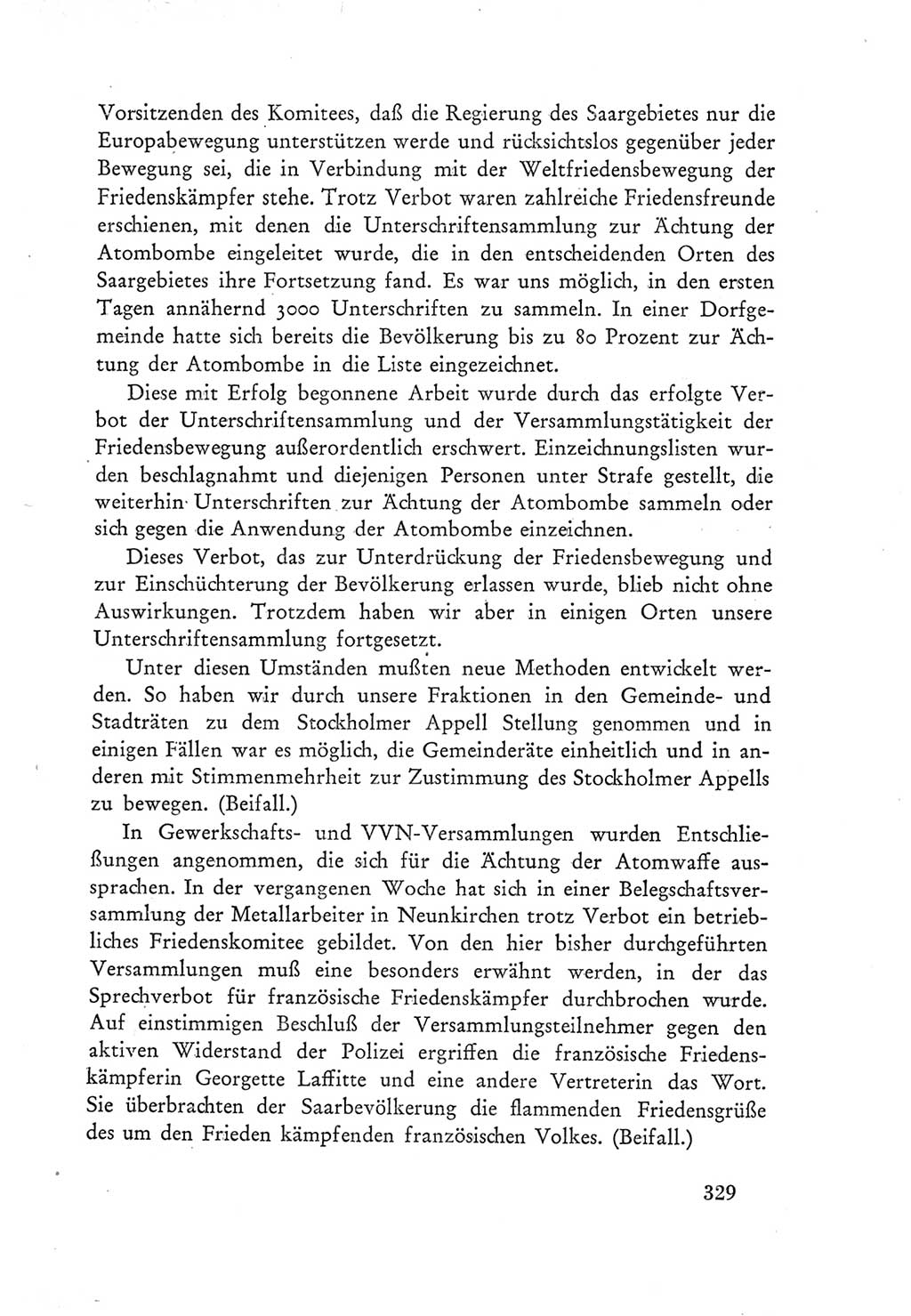 Protokoll der Verhandlungen des Ⅲ. Parteitages der Sozialistischen Einheitspartei Deutschlands (SED) [Deutsche Demokratische Republik (DDR)] 1950, Band 1, Seite 329 (Prot. Verh. Ⅲ. PT SED DDR 1950, Bd. 1, S. 329)