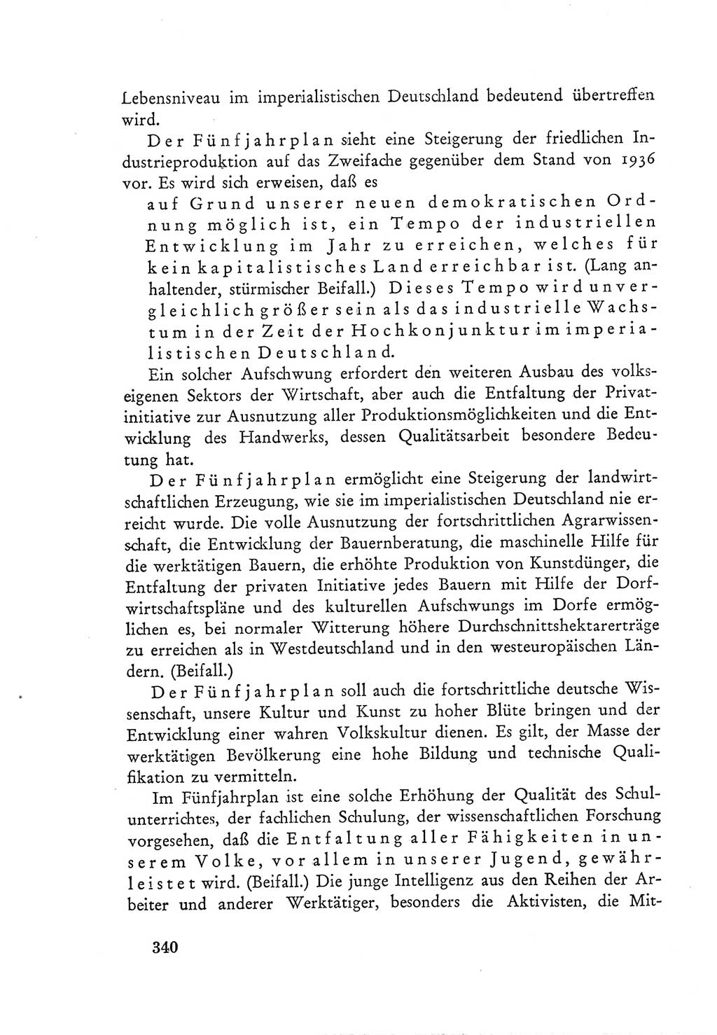 Protokoll der Verhandlungen des Ⅲ. Parteitages der Sozialistischen Einheitspartei Deutschlands (SED) [Deutsche Demokratische Republik (DDR)] 1950, Band 1, Seite 340 (Prot. Verh. Ⅲ. PT SED DDR 1950, Bd. 1, S. 340)