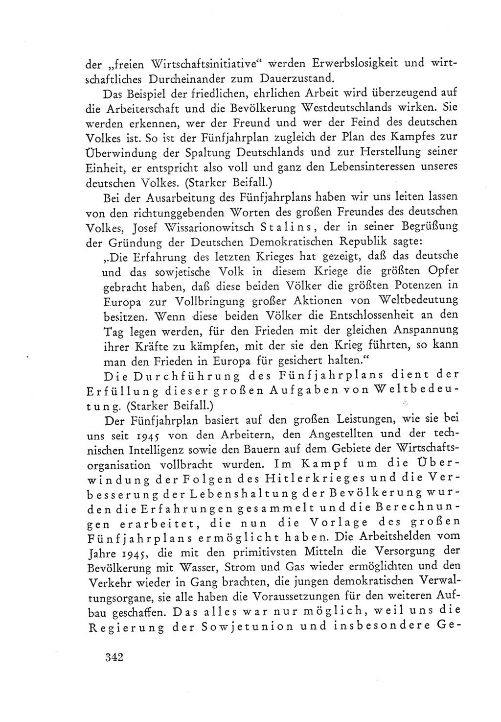 Protokoll der Verhandlungen des Ⅲ. Parteitages der Sozialistischen Einheitspartei Deutschlands (SED) [Deutsche Demokratische Republik (DDR)] 1950, Band 1, Seite 342 (Prot. Verh. Ⅲ. PT SED DDR 1950, Bd. 1, S. 342)
