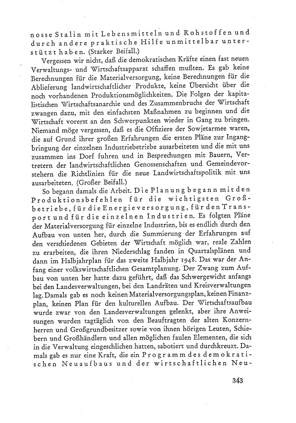 Protokoll der Verhandlungen des Ⅲ. Parteitages der Sozialistischen Einheitspartei Deutschlands (SED) [Deutsche Demokratische Republik (DDR)] 1950, Band 1, Seite 343 (Prot. Verh. Ⅲ. PT SED DDR 1950, Bd. 1, S. 343)