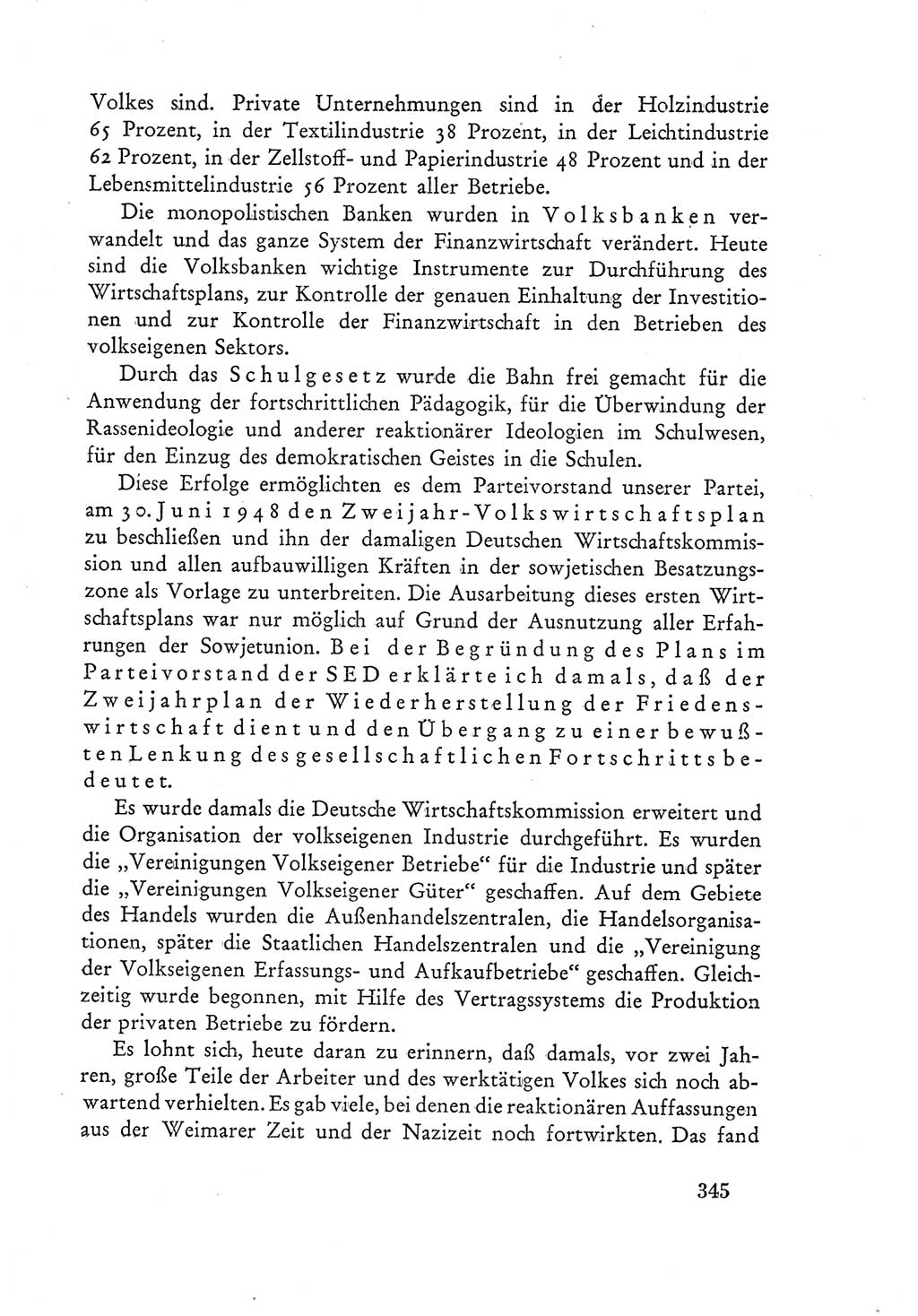 Protokoll der Verhandlungen des Ⅲ. Parteitages der Sozialistischen Einheitspartei Deutschlands (SED) [Deutsche Demokratische Republik (DDR)] 1950, Band 1, Seite 345 (Prot. Verh. Ⅲ. PT SED DDR 1950, Bd. 1, S. 345)