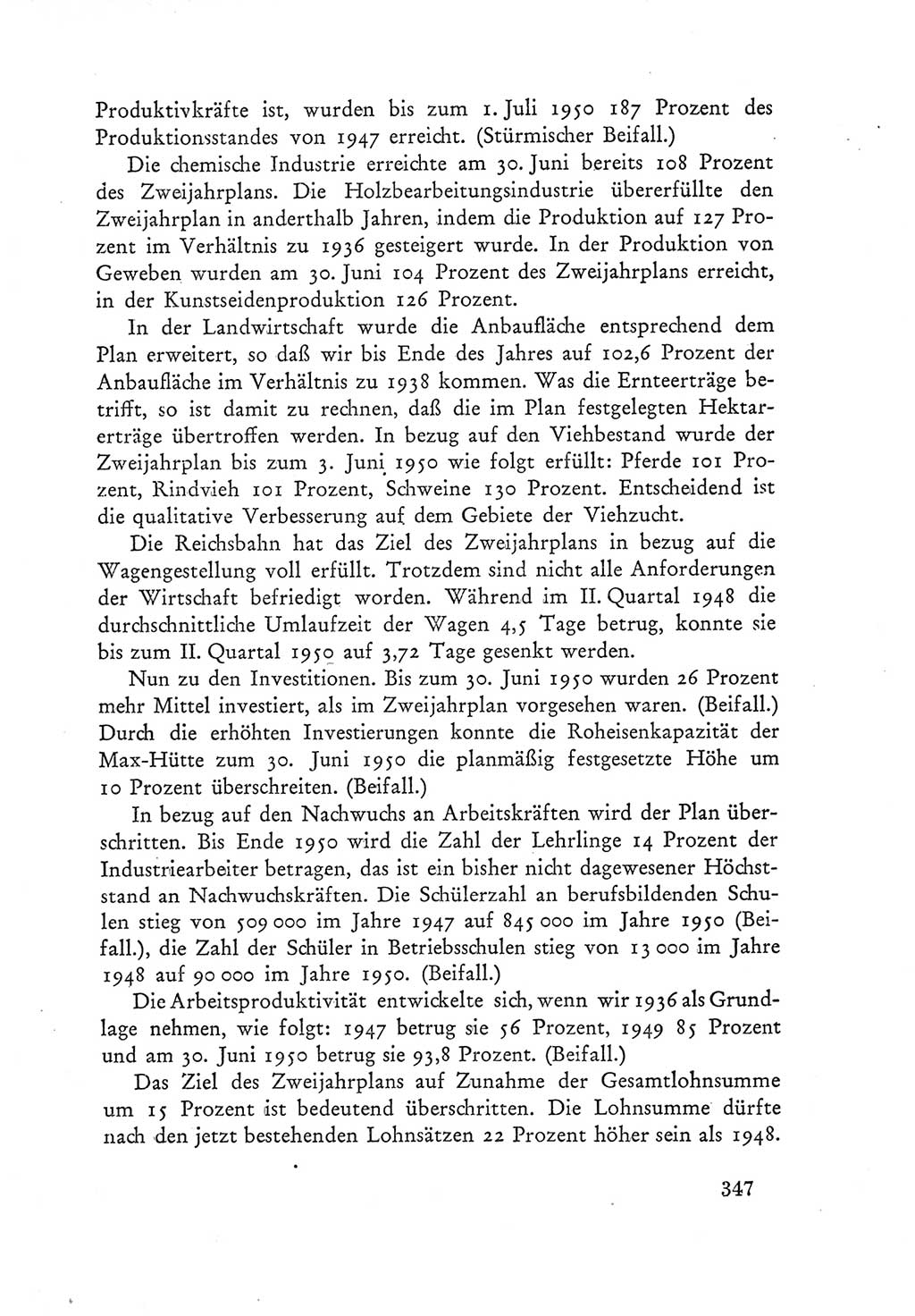 Protokoll der Verhandlungen des Ⅲ. Parteitages der Sozialistischen Einheitspartei Deutschlands (SED) [Deutsche Demokratische Republik (DDR)] 1950, Band 1, Seite 347 (Prot. Verh. Ⅲ. PT SED DDR 1950, Bd. 1, S. 347)