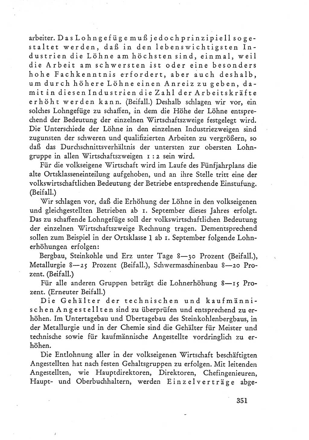 Protokoll der Verhandlungen des Ⅲ. Parteitages der Sozialistischen Einheitspartei Deutschlands (SED) [Deutsche Demokratische Republik (DDR)] 1950, Band 1, Seite 351 (Prot. Verh. Ⅲ. PT SED DDR 1950, Bd. 1, S. 351)