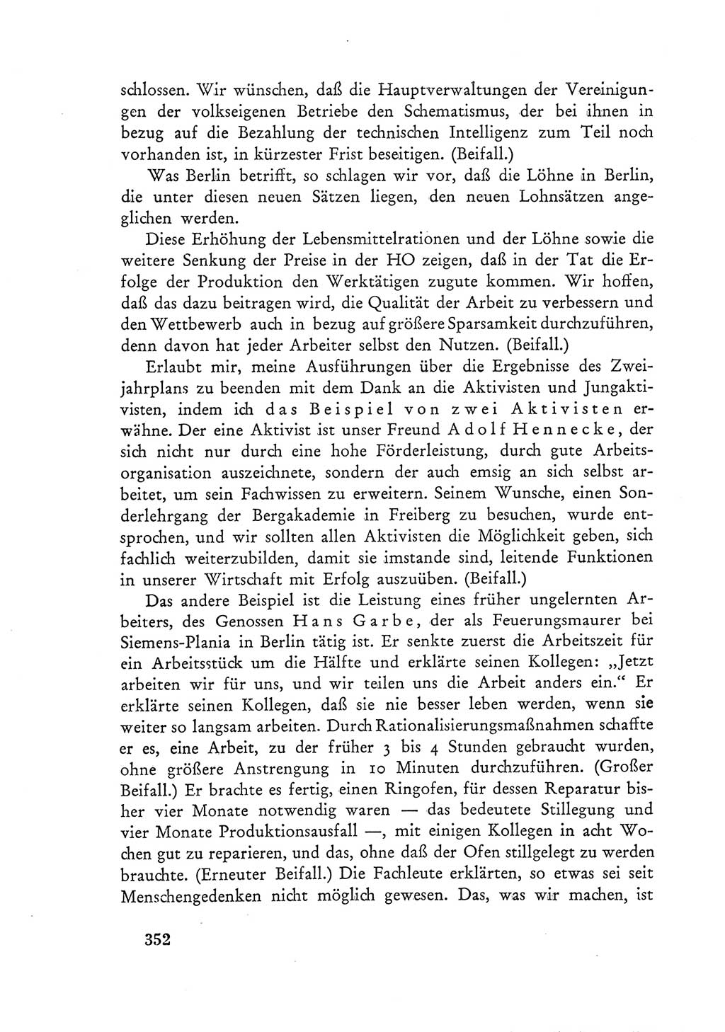 Protokoll der Verhandlungen des Ⅲ. Parteitages der Sozialistischen Einheitspartei Deutschlands (SED) [Deutsche Demokratische Republik (DDR)] 1950, Band 1, Seite 352 (Prot. Verh. Ⅲ. PT SED DDR 1950, Bd. 1, S. 352)