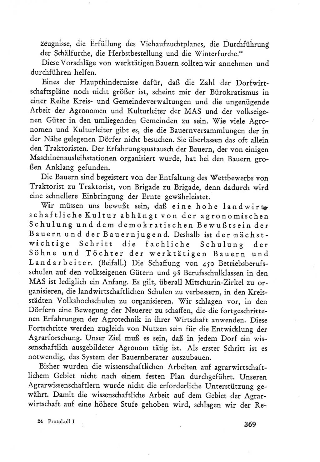 Protokoll der Verhandlungen des Ⅲ. Parteitages der Sozialistischen Einheitspartei Deutschlands (SED) [Deutsche Demokratische Republik (DDR)] 1950, Band 1, Seite 369 (Prot. Verh. Ⅲ. PT SED DDR 1950, Bd. 1, S. 369)