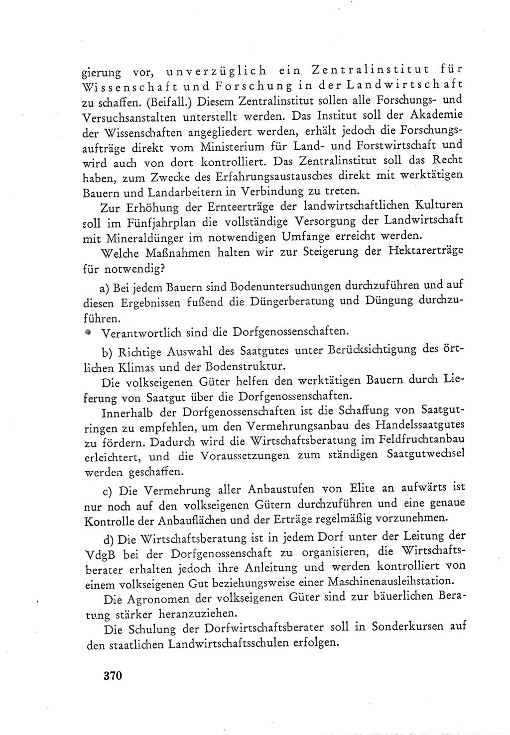 Protokoll der Verhandlungen des Ⅲ. Parteitages der Sozialistischen Einheitspartei Deutschlands (SED) [Deutsche Demokratische Republik (DDR)] 1950, Band 1, Seite 370 (Prot. Verh. Ⅲ. PT SED DDR 1950, Bd. 1, S. 370)