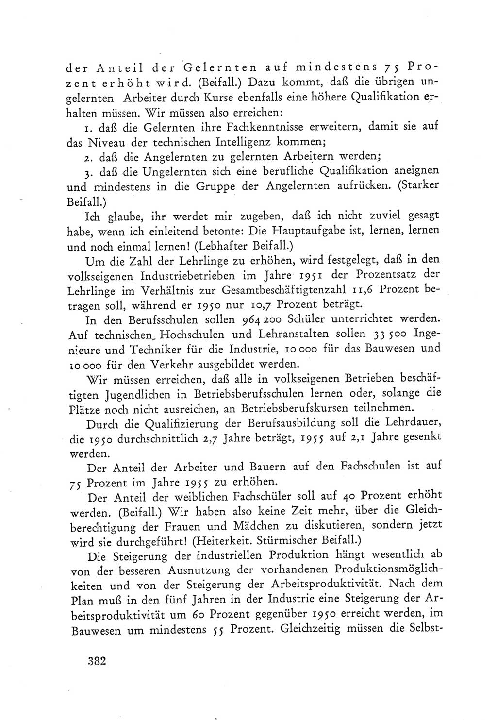 Protokoll der Verhandlungen des Ⅲ. Parteitages der Sozialistischen Einheitspartei Deutschlands (SED) [Deutsche Demokratische Republik (DDR)] 1950, Band 1, Seite 382 (Prot. Verh. Ⅲ. PT SED DDR 1950, Bd. 1, S. 382)