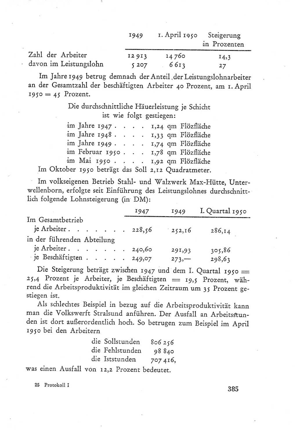 Protokoll der Verhandlungen des Ⅲ. Parteitages der Sozialistischen Einheitspartei Deutschlands (SED) [Deutsche Demokratische Republik (DDR)] 1950, Band 1, Seite 385 (Prot. Verh. Ⅲ. PT SED DDR 1950, Bd. 1, S. 385)