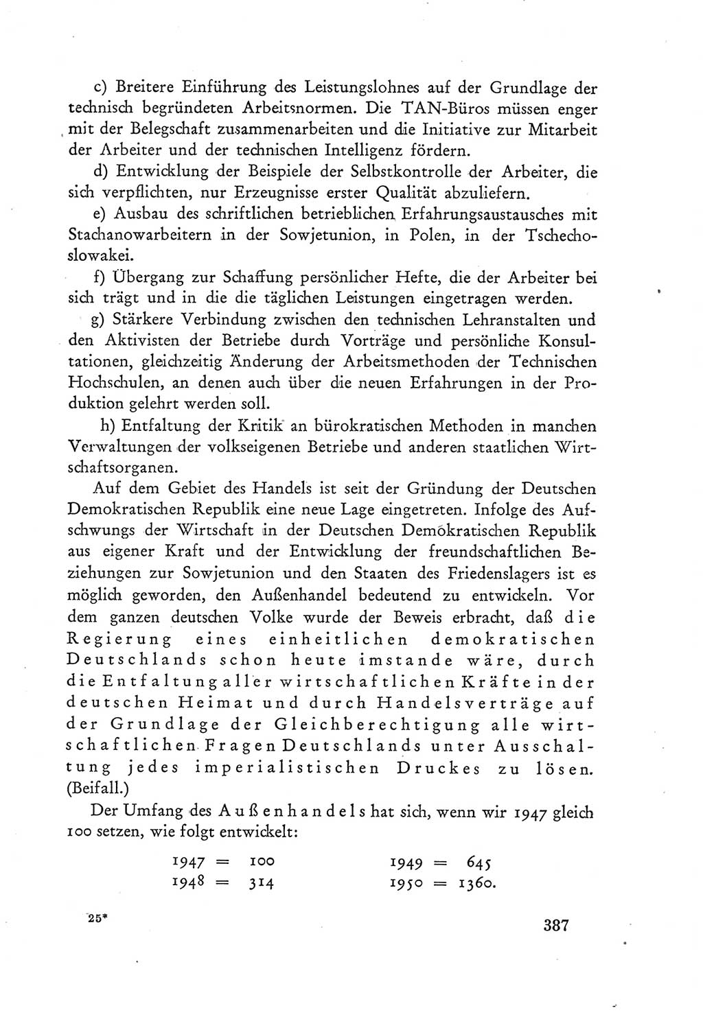Protokoll der Verhandlungen des Ⅲ. Parteitages der Sozialistischen Einheitspartei Deutschlands (SED) [Deutsche Demokratische Republik (DDR)] 1950, Band 1, Seite 387 (Prot. Verh. Ⅲ. PT SED DDR 1950, Bd. 1, S. 387)