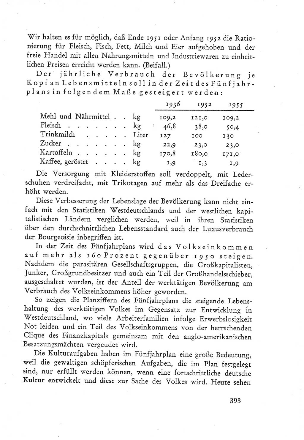 Protokoll der Verhandlungen des Ⅲ. Parteitages der Sozialistischen Einheitspartei Deutschlands (SED) [Deutsche Demokratische Republik (DDR)] 1950, Band 1, Seite 393 (Prot. Verh. Ⅲ. PT SED DDR 1950, Bd. 1, S. 393)
