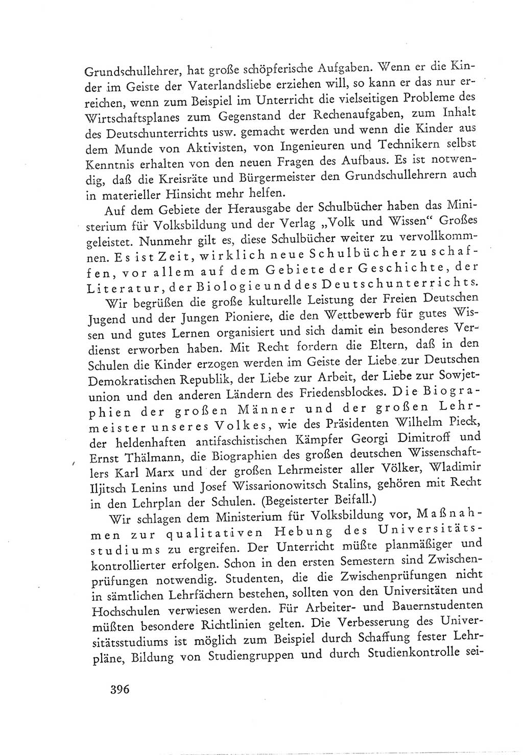 Protokoll der Verhandlungen des Ⅲ. Parteitages der Sozialistischen Einheitspartei Deutschlands (SED) [Deutsche Demokratische Republik (DDR)] 1950, Band 1, Seite 396 (Prot. Verh. Ⅲ. PT SED DDR 1950, Bd. 1, S. 396)