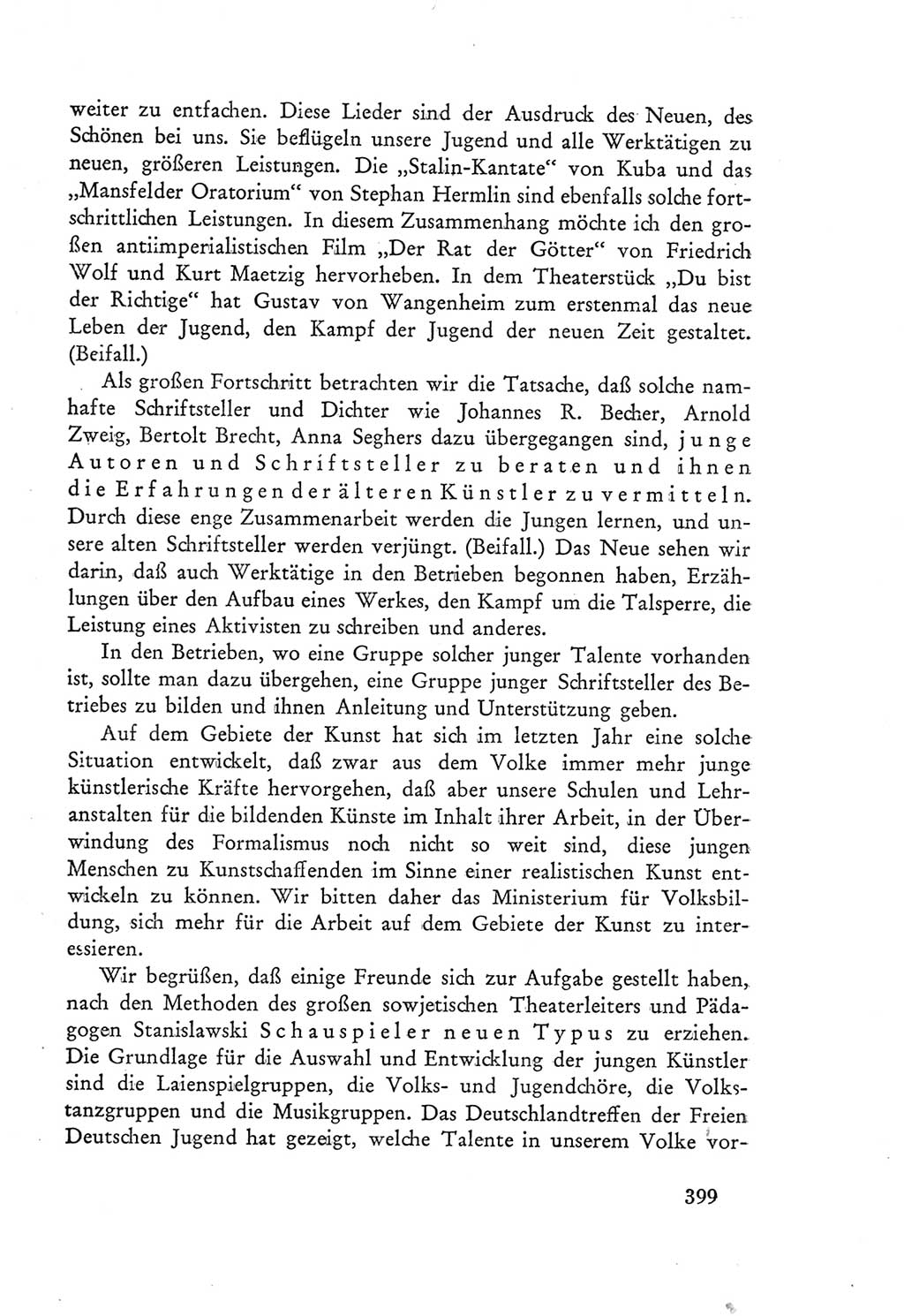 Protokoll der Verhandlungen des Ⅲ. Parteitages der Sozialistischen Einheitspartei Deutschlands (SED) [Deutsche Demokratische Republik (DDR)] 1950, Band 1, Seite 399 (Prot. Verh. Ⅲ. PT SED DDR 1950, Bd. 1, S. 399)