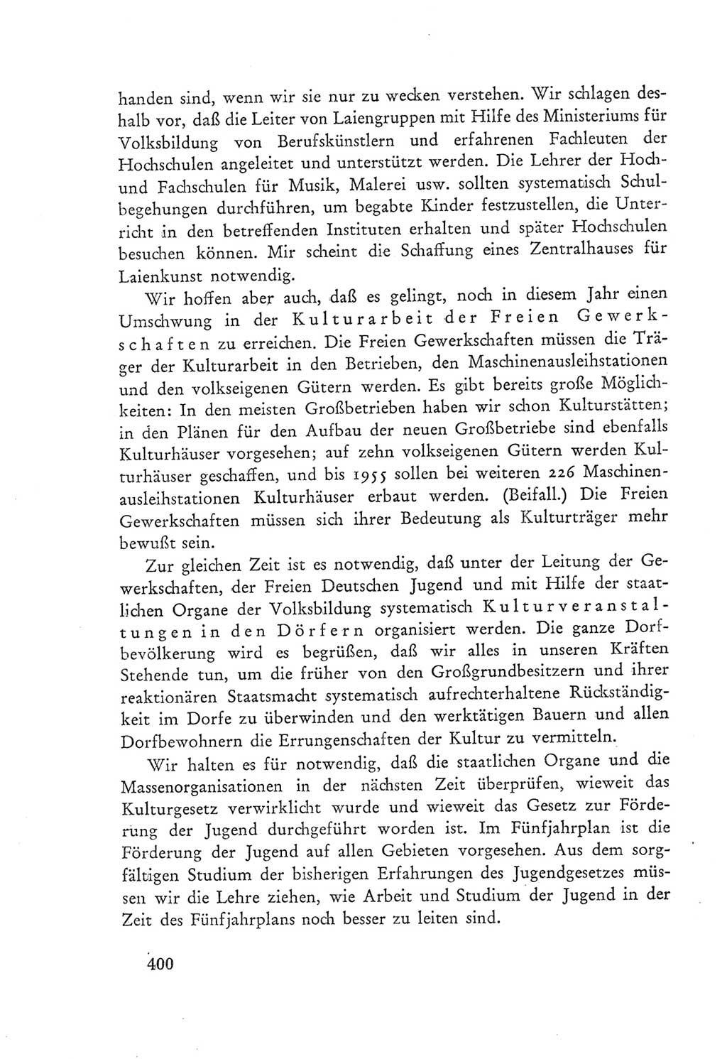 Protokoll der Verhandlungen des Ⅲ. Parteitages der Sozialistischen Einheitspartei Deutschlands (SED) [Deutsche Demokratische Republik (DDR)] 1950, Band 1, Seite 400 (Prot. Verh. Ⅲ. PT SED DDR 1950, Bd. 1, S. 400)