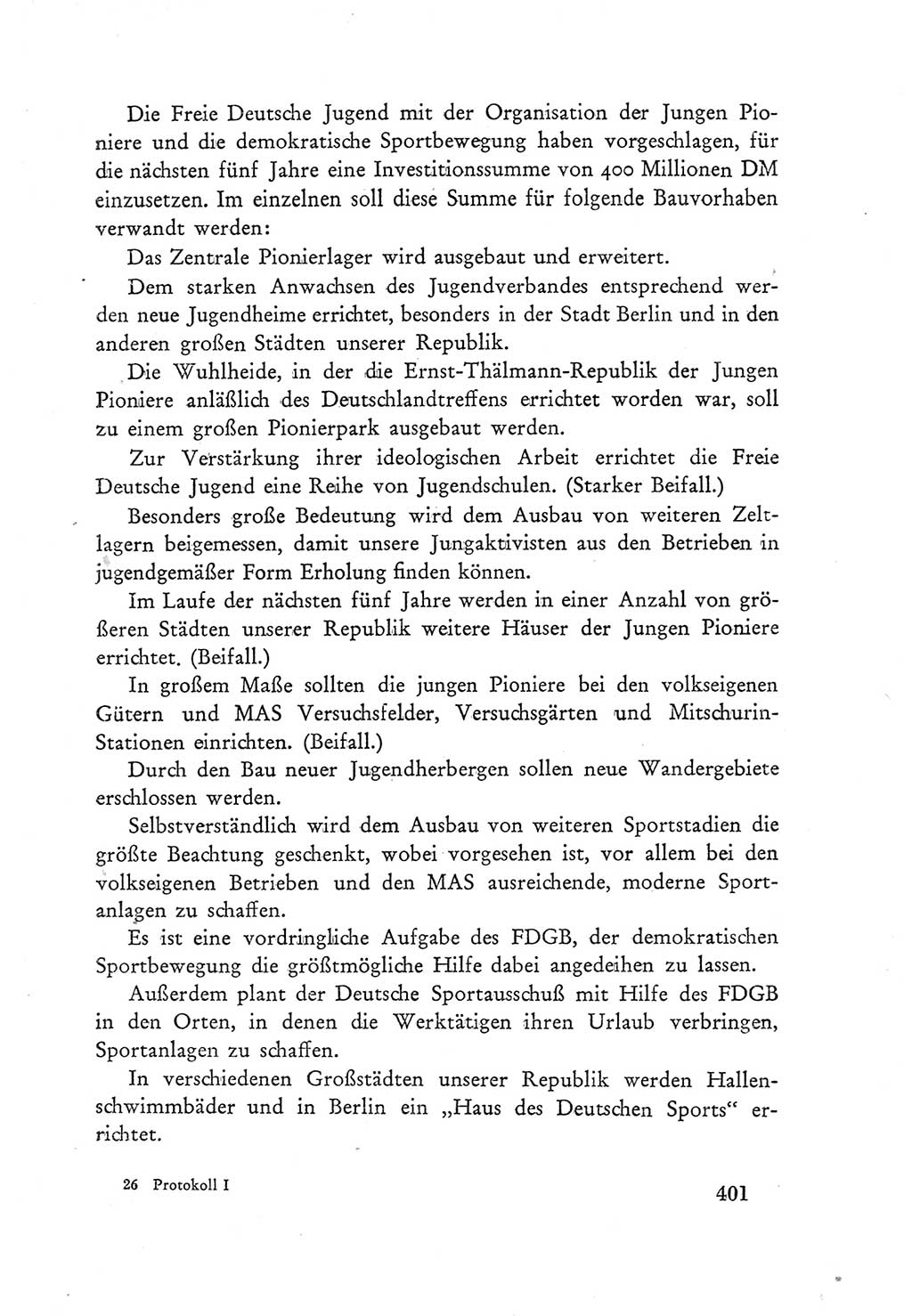 Protokoll der Verhandlungen des Ⅲ. Parteitages der Sozialistischen Einheitspartei Deutschlands (SED) [Deutsche Demokratische Republik (DDR)] 1950, Band 1, Seite 401 (Prot. Verh. Ⅲ. PT SED DDR 1950, Bd. 1, S. 401)