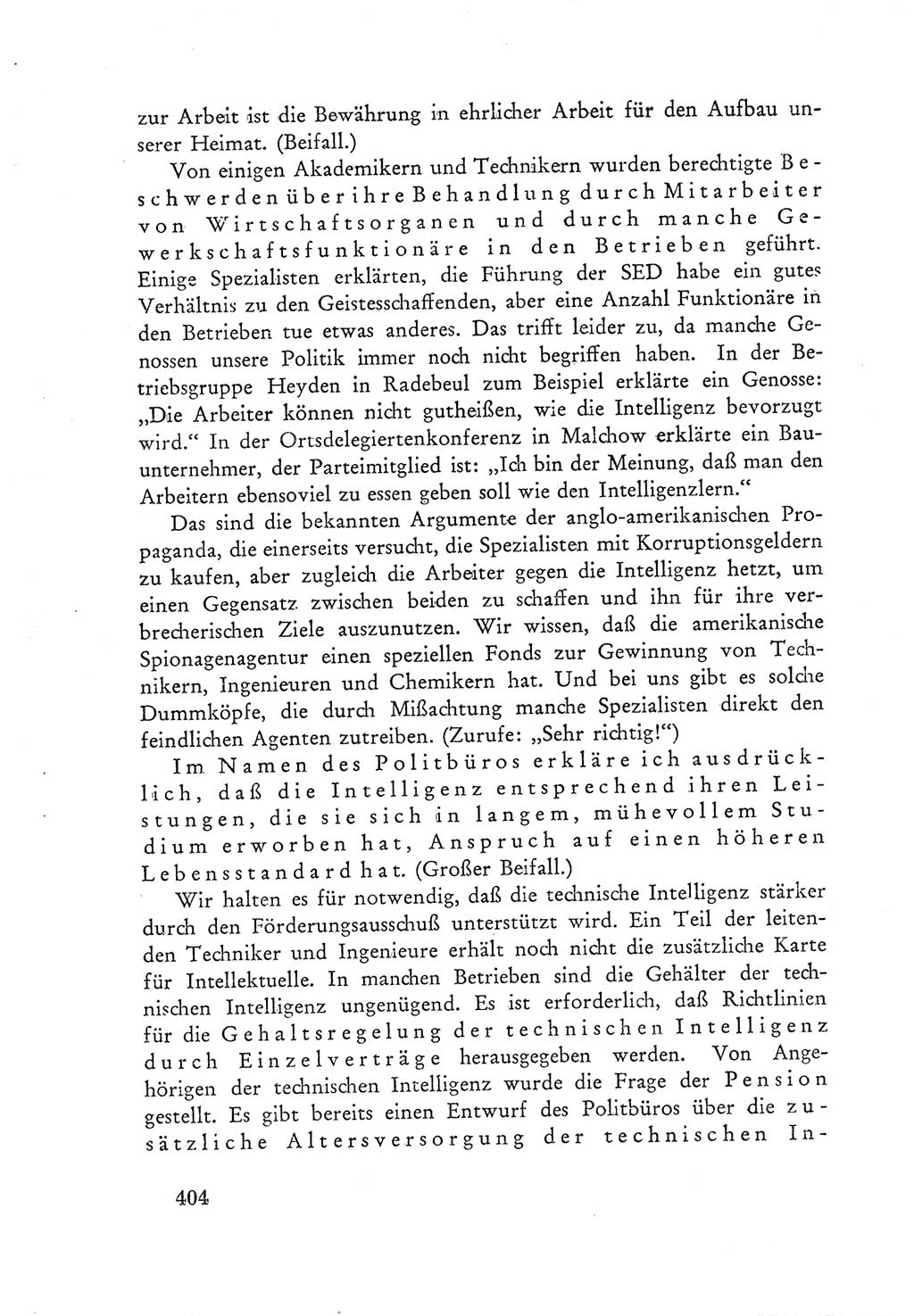 Protokoll der Verhandlungen des Ⅲ. Parteitages der Sozialistischen Einheitspartei Deutschlands (SED) [Deutsche Demokratische Republik (DDR)] 1950, Band 1, Seite 404 (Prot. Verh. Ⅲ. PT SED DDR 1950, Bd. 1, S. 404)