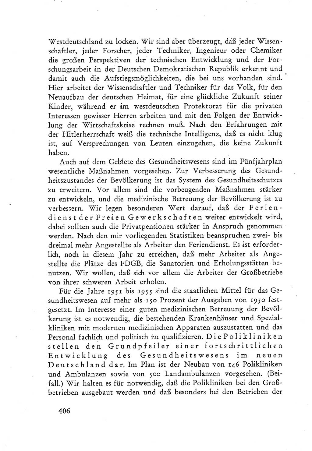 Protokoll der Verhandlungen des Ⅲ. Parteitages der Sozialistischen Einheitspartei Deutschlands (SED) [Deutsche Demokratische Republik (DDR)] 1950, Band 1, Seite 406 (Prot. Verh. Ⅲ. PT SED DDR 1950, Bd. 1, S. 406)