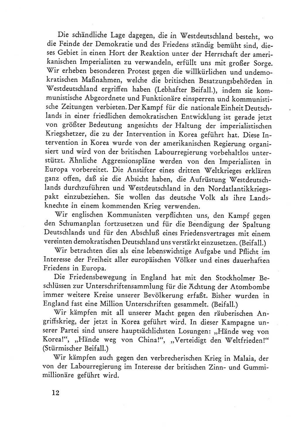 Protokoll der Verhandlungen des Ⅲ. Parteitages der Sozialistischen Einheitspartei Deutschlands (SED) [Deutsche Demokratische Republik (DDR)] 1950, Band 2, Seite 12 (Prot. Verh. Ⅲ. PT SED DDR 1950, Bd. 2, S. 12)