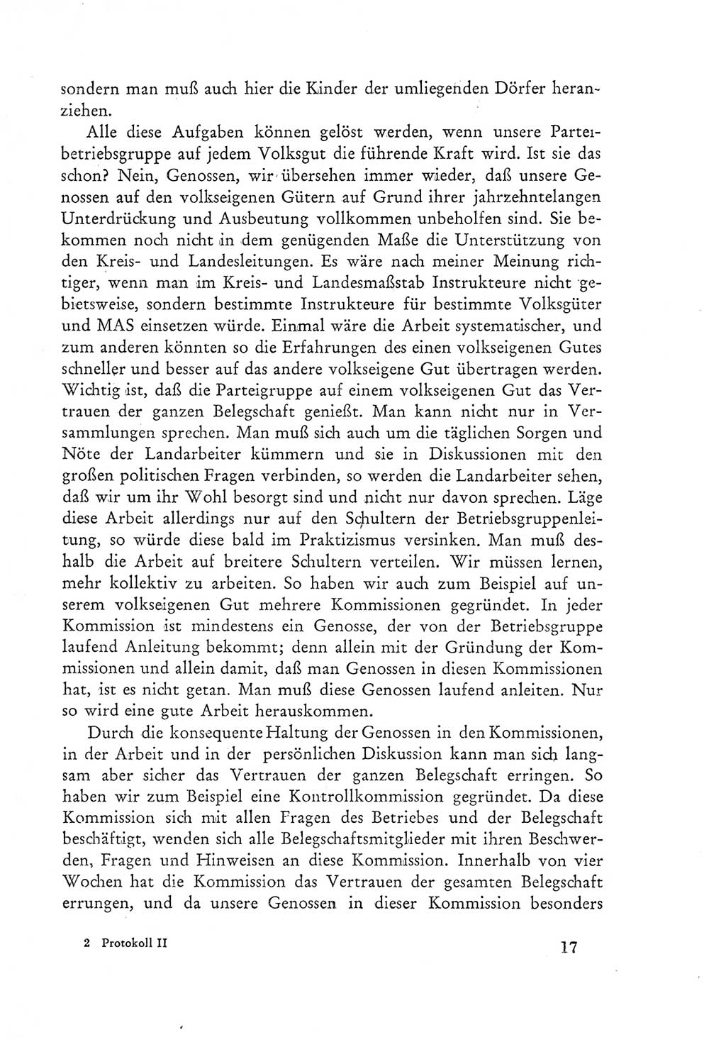 Protokoll der Verhandlungen des Ⅲ. Parteitages der Sozialistischen Einheitspartei Deutschlands (SED) [Deutsche Demokratische Republik (DDR)] 1950, Band 2, Seite 17 (Prot. Verh. Ⅲ. PT SED DDR 1950, Bd. 2, S. 17)