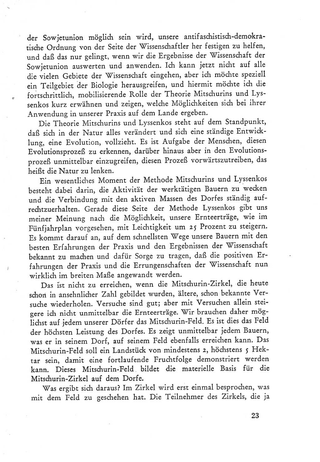Protokoll der Verhandlungen des Ⅲ. Parteitages der Sozialistischen Einheitspartei Deutschlands (SED) [Deutsche Demokratische Republik (DDR)] 1950, Band 2, Seite 23 (Prot. Verh. Ⅲ. PT SED DDR 1950, Bd. 2, S. 23)