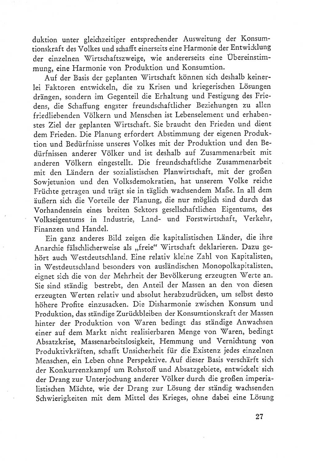 Protokoll der Verhandlungen des Ⅲ. Parteitages der Sozialistischen Einheitspartei Deutschlands (SED) [Deutsche Demokratische Republik (DDR)] 1950, Band 2, Seite 27 (Prot. Verh. Ⅲ. PT SED DDR 1950, Bd. 2, S. 27)