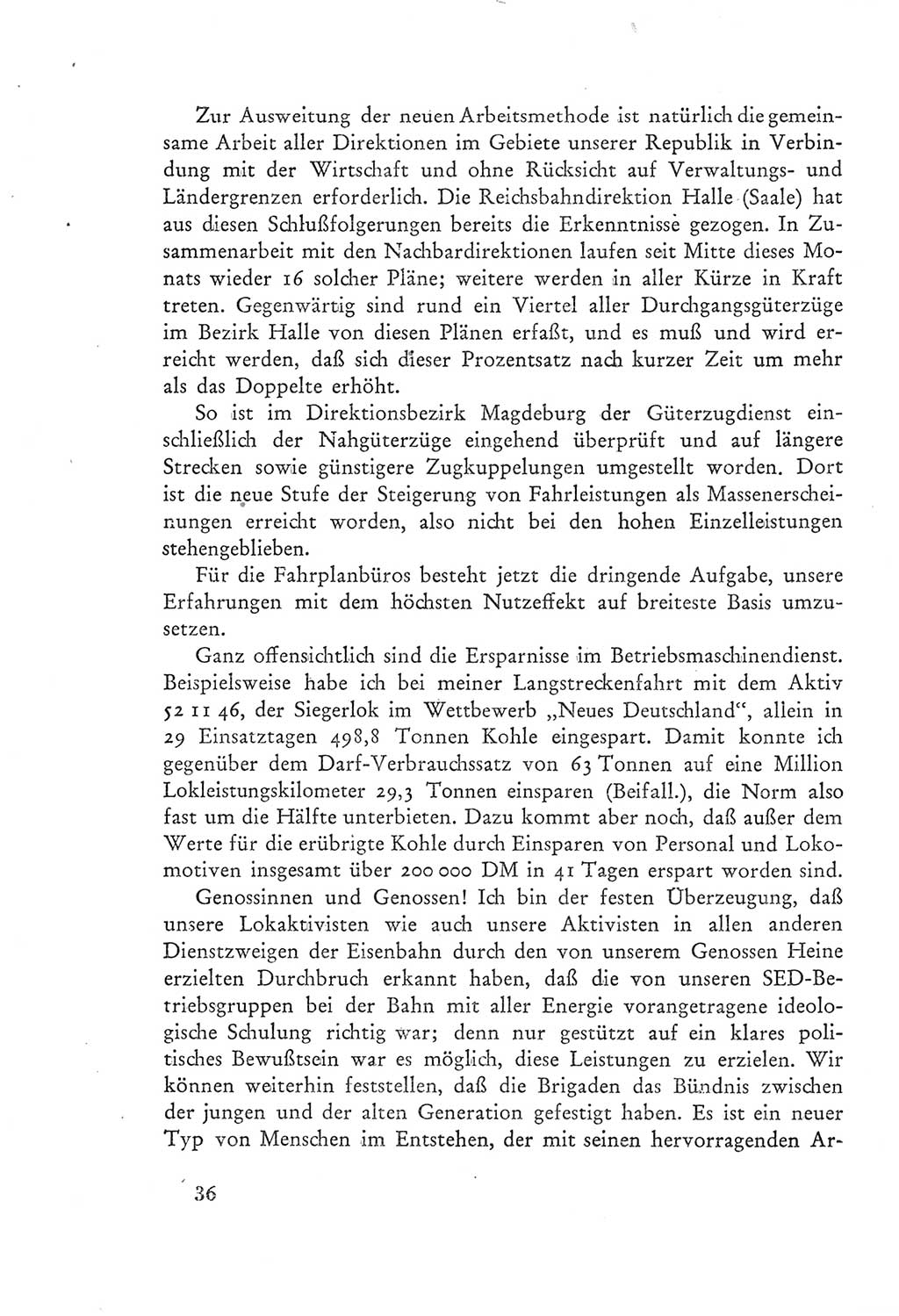 Protokoll der Verhandlungen des Ⅲ. Parteitages der Sozialistischen Einheitspartei Deutschlands (SED) [Deutsche Demokratische Republik (DDR)] 1950, Band 2, Seite 36 (Prot. Verh. Ⅲ. PT SED DDR 1950, Bd. 2, S. 36)