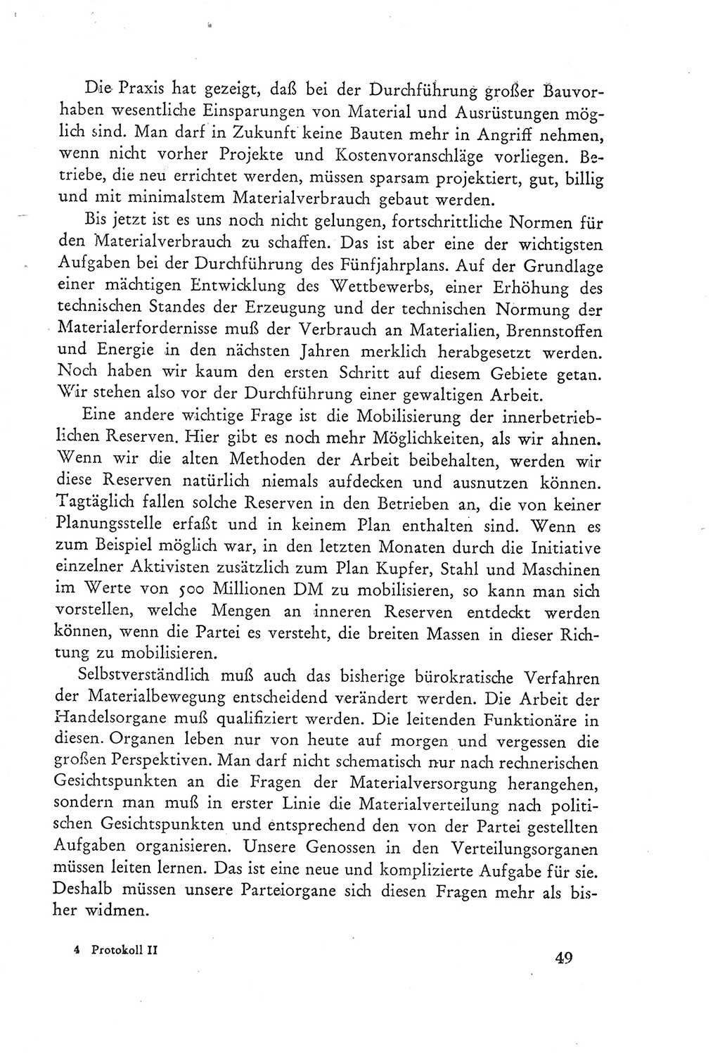 Protokoll der Verhandlungen des Ⅲ. Parteitages der Sozialistischen Einheitspartei Deutschlands (SED) [Deutsche Demokratische Republik (DDR)] 1950, Band 2, Seite 49 (Prot. Verh. Ⅲ. PT SED DDR 1950, Bd. 2, S. 49)