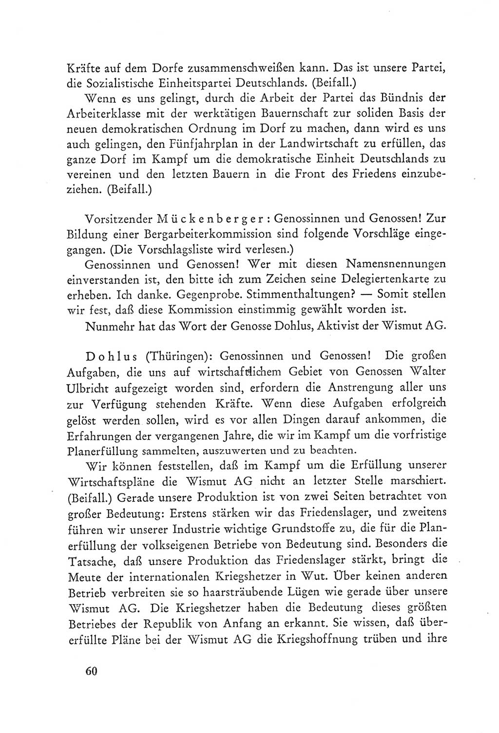 Protokoll der Verhandlungen des Ⅲ. Parteitages der Sozialistischen Einheitspartei Deutschlands (SED) [Deutsche Demokratische Republik (DDR)] 1950, Band 2, Seite 60 (Prot. Verh. Ⅲ. PT SED DDR 1950, Bd. 2, S. 60)