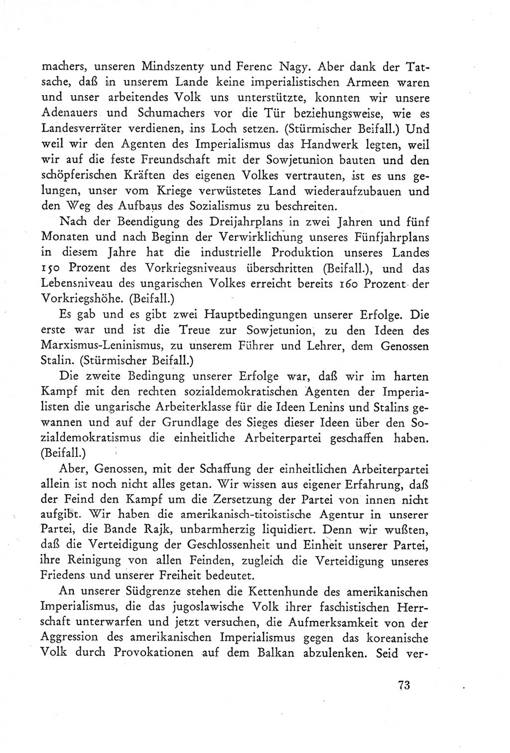 Protokoll der Verhandlungen des Ⅲ. Parteitages der Sozialistischen Einheitspartei Deutschlands (SED) [Deutsche Demokratische Republik (DDR)] 1950, Band 2, Seite 73 (Prot. Verh. Ⅲ. PT SED DDR 1950, Bd. 2, S. 73)