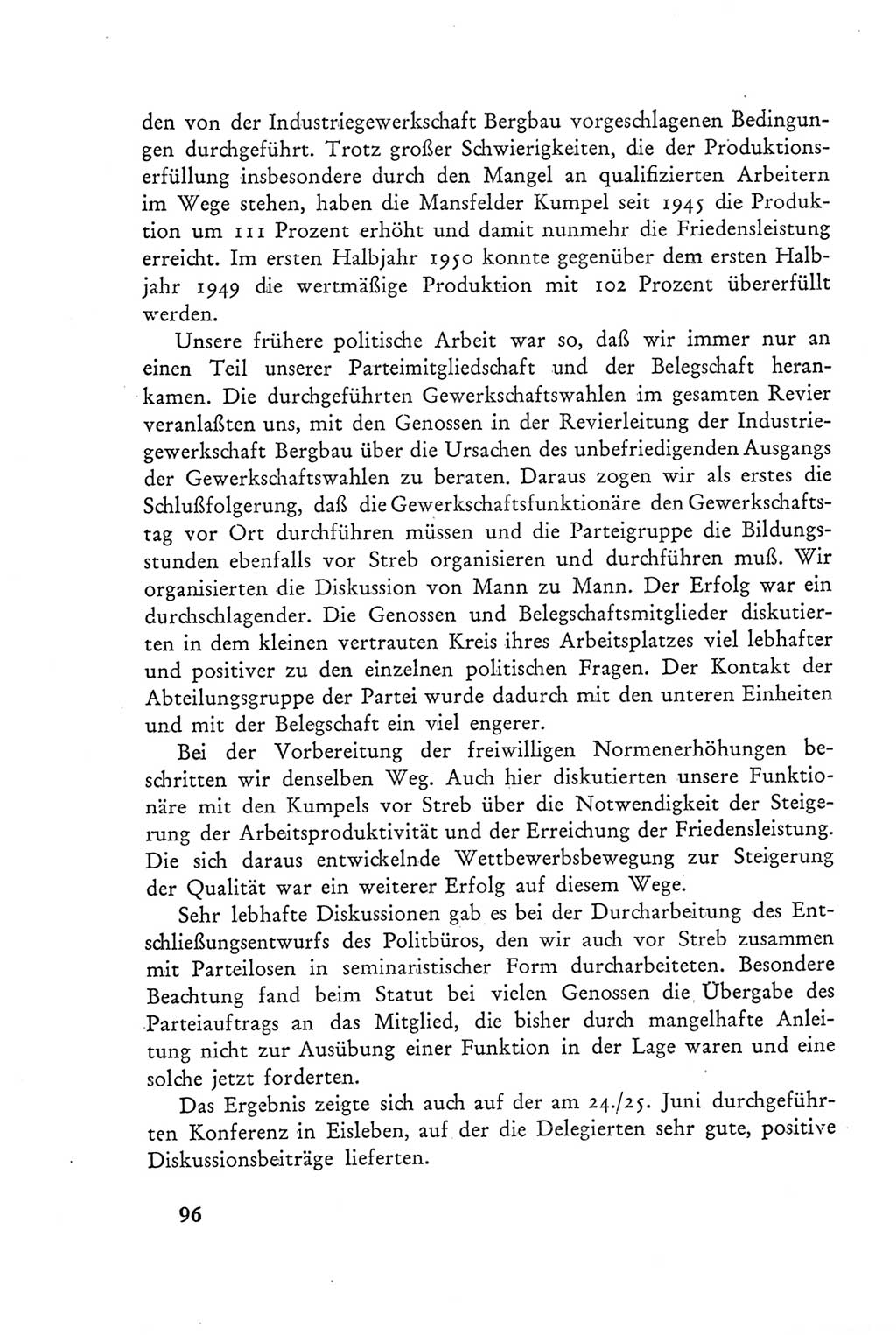 Protokoll der Verhandlungen des Ⅲ. Parteitages der Sozialistischen Einheitspartei Deutschlands (SED) [Deutsche Demokratische Republik (DDR)] 1950, Band 2, Seite 96 (Prot. Verh. Ⅲ. PT SED DDR 1950, Bd. 2, S. 96)