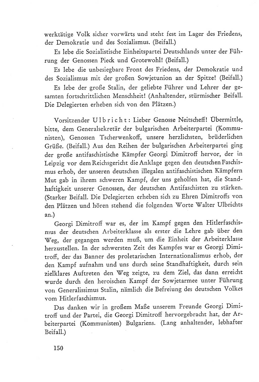 Protokoll der Verhandlungen des Ⅲ. Parteitages der Sozialistischen Einheitspartei Deutschlands (SED) [Deutsche Demokratische Republik (DDR)] 1950, Band 2, Seite 150 (Prot. Verh. Ⅲ. PT SED DDR 1950, Bd. 2, S. 150)
