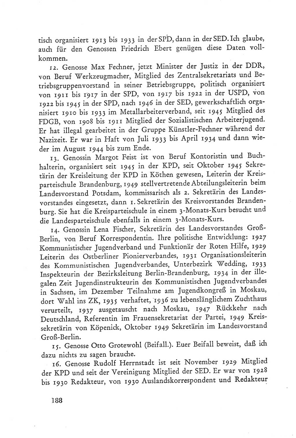 Protokoll der Verhandlungen des Ⅲ. Parteitages der Sozialistischen Einheitspartei Deutschlands (SED) [Deutsche Demokratische Republik (DDR)] 1950, Band 2, Seite 188 (Prot. Verh. Ⅲ. PT SED DDR 1950, Bd. 2, S. 188)
