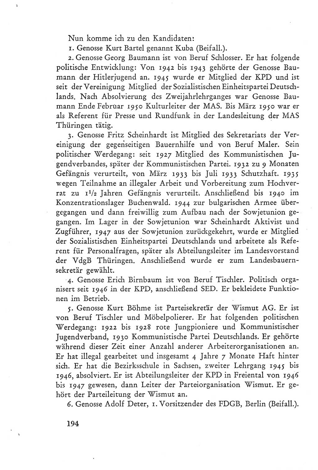 Protokoll der Verhandlungen des Ⅲ. Parteitages der Sozialistischen Einheitspartei Deutschlands (SED) [Deutsche Demokratische Republik (DDR)] 1950, Band 2, Seite 194 (Prot. Verh. Ⅲ. PT SED DDR 1950, Bd. 2, S. 194)