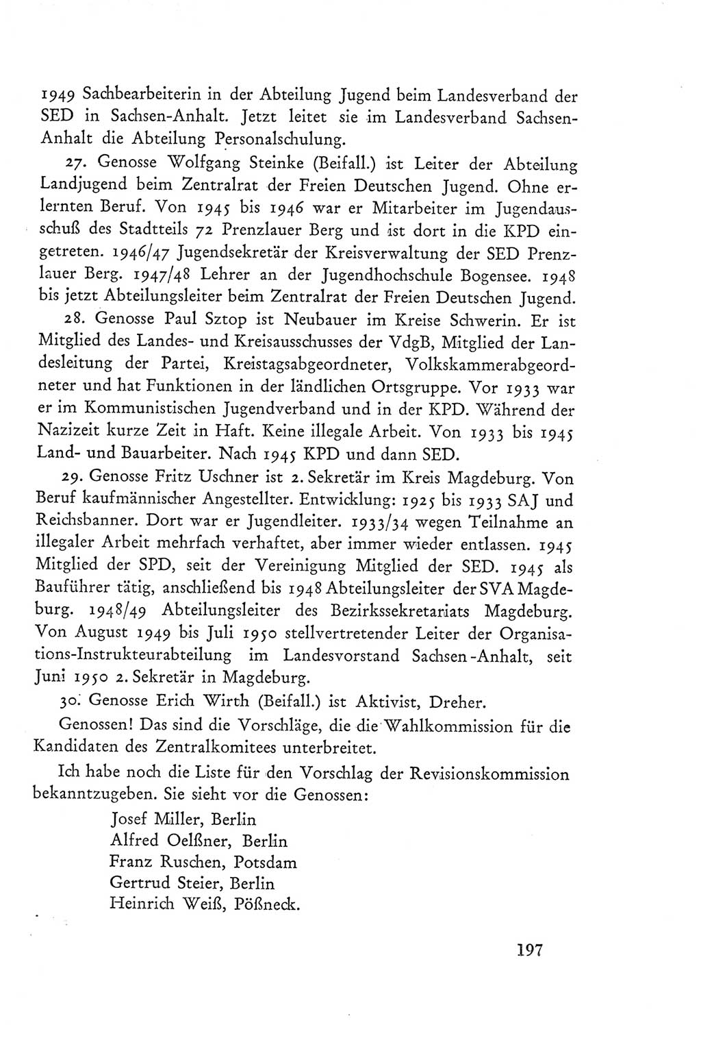 Protokoll der Verhandlungen des Ⅲ. Parteitages der Sozialistischen Einheitspartei Deutschlands (SED) [Deutsche Demokratische Republik (DDR)] 1950, Band 2, Seite 197 (Prot. Verh. Ⅲ. PT SED DDR 1950, Bd. 2, S. 197)