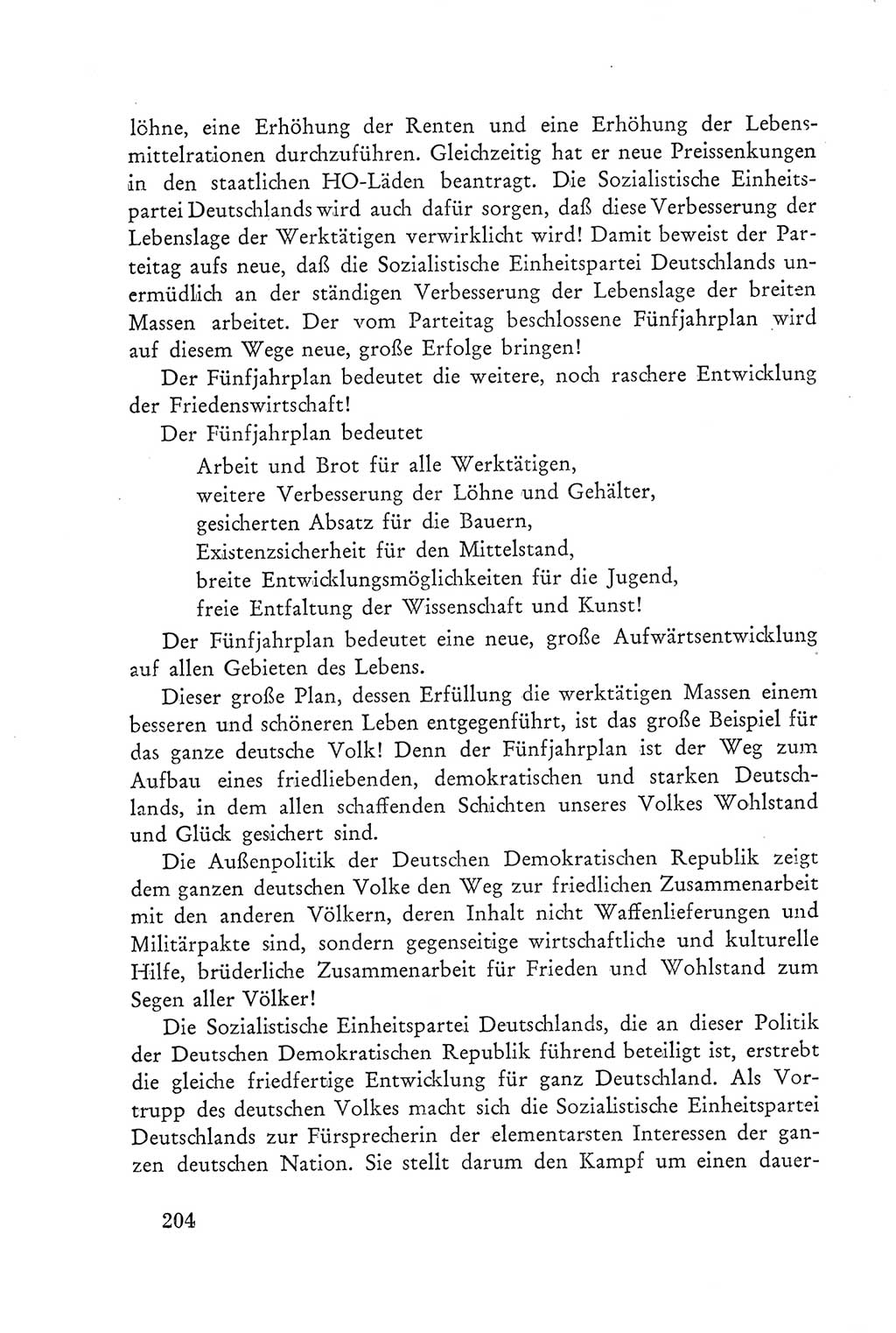 Protokoll der Verhandlungen des Ⅲ. Parteitages der Sozialistischen Einheitspartei Deutschlands (SED) [Deutsche Demokratische Republik (DDR)] 1950, Band 2, Seite 204 (Prot. Verh. Ⅲ. PT SED DDR 1950, Bd. 2, S. 204)
